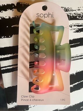 Sophi Multicolor Ombre Claw Clip - Pastel Rainbow Hair Accessory